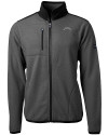 Los Angeles Chargers Mono Cutter & Buck Cascade Eco Fleece Mens Full Zip Jacket Elemental Grey/Black Mannequin Thumbnail Image