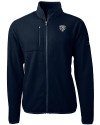 View image 11: Chicago Bears Monochromatic Cutter & Buck Cascade Epic Comfort Recycled Sherpa Fleece Mens Full Zip Jacket Navy Blue Mannequin
