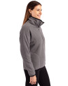 Miami Dolphins Mono Cutter & Buck Cascade Eco Fleece Womens Pullover Jacket Elemental Grey/Black Side Thumbnail Image
