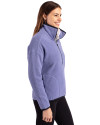 Jacksonville Jaguars Mono Cutter & Buck Cascade Eco Fleece Womens Pullover Jacket Hyacinth/Navy Blue Side Thumbnail Image