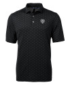 Chicago Bears Mono Cutter & Buck Virtue Eco Pique Tile Print Recycled Mens Big & Tall Polo Black Mannequin Thumbnail Image