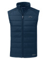Los Angeles Chargers Mono Cutter & Buck Evoke Hybrid Softshell Recycled Mens Full Zip Vest Navy Blue Mannequin Thumbnail Image
