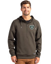  Las Vegas Raiders Mono Cutter & Buck Roam Epic Versatility Half Zip Recycled Mens Hooded Pullover Poplar Front Thumbnail Image