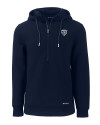 Chicago Bears Mono Cutter & Buck Roam Epic Versatility Half Zip Recycled Mens Hooded Pullover Navy Blue Mannequin Thumbnail Image