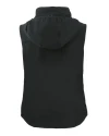 Chicago Bears Mono Cutter & Buck Charter Eco Recycled Full-Zip Womens Vest Black Mannequin Back Thumbnail Image
