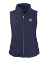 Chicago Bears Mono Cutter & Buck Charter Eco Recycled Full-Zip Womens Vest Navy Blue Mannequin Thumbnail Image