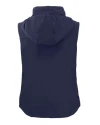 Chicago Bears Mono Cutter & Buck Charter Eco Recycled Full-Zip Womens Vest Navy Blue Mannequin Back Thumbnail Image