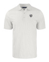 Chicago Bears Monochromatic Cutter & Buck Pike Recycled Symmetry Print Mens Polo White/Polished Mannequin Thumbnail Image