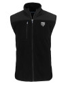 Chicago Bears Monochromatic Cutter & Buck Cascade Epic Comfort Recycled Sherpa Fleece Mens Big & Tall Full Zip Vest Black Mannequin Thumbnail Image