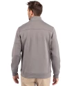 Baltimore Ravens Mono Cutter & Buck Roam Epic Versatility Recycled Quarter Zip Mens Pullover Elemental Grey Back Thumbnail Image