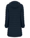 Chicago Bears Mono Cutter & Buck Mission Ridge Repreve Eco Insulated Womens Long Puffer Jacket Navy Blue Mannequin Back Thumbnail Image