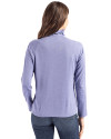 New England Patriots Mono Cutter & Buck Coastline Epic Comfort Recycled Womens Funnel Neck Hyacinth Back Thumbnail Image