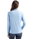 New York Giants Mono Cutter & Buck Coastline Epic Comfort Recycled Womens Funnel Neck Atlas Light Blue Back Thumbnail Image
