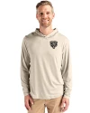 Chicago Bears Mono Cutter & Buck Coastline Epic Comfort Recycled Mens Hooded Shirt Wheat Front Thumbnail Image