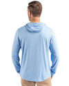 Tennessee Titans Mono Cutter & Buck Coastline Epic Comfort Recycled Mens Hooded Shirt Atlas Light Blue Back Thumbnail Image