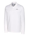 Los Angeles Chargers Mono Cutter & Buck Advantage Eco Tri-Blend Pique Mens Long Sleeve Polo White Mannequin Thumbnail Image
