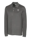 Chicago Bears Mono Cutter & Buck Advantage Eco Tri-Blend Pique Mens Long Sleeve Polo Elemental Grey Mannequin Thumbnail Image