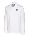 Chicago Bears Monochromatic Cutter & Buck Advantage Recycled Cotton-Blend Pique Mens Long Sleeve Polo White Mannequin Thumbnail Image
