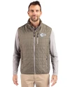 Kansas City Chiefs Mono Cutter & Buck Rainier PrimaLoft® Mens Eco Insulated Full Zip Puffer Vest Poplar Melange Front Thumbnail Image