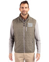 New York Giants Mono Cutter & Buck Rainier PrimaLoft® Mens Eco Insulated Full Zip Puffer Vest Poplar Melange Front Thumbnail Image