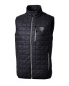 Chicago Bears Monochromatic Cutter & Buck Rainier Recycled Insulated Puffer Mens Full Zip Vest Dark Navy/Silver Mannequin Thumbnail Image