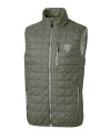 Chicago Bears Monochromatic Cutter & Buck Rainier Recycled Insulated Puffer Mens Full Zip Vest Poplar Melange Mannequin Thumbnail Image