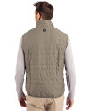 New Orleans Saints Mono Cutter & Buck Rainier PrimaLoft® Mens Eco Insulated Full Zip Puffer Vest Poplar Melange Back Thumbnail Image