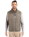 Seattle Seahawks Mono Cutter & Buck Rainier PrimaLoft® Mens Eco Insulated Full Zip Puffer Vest Poplar Melange Front Thumbnail Image