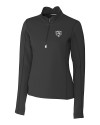 Chicago Bears Mono Cutter & Buck Traverse Stretch Eco Quarter Zip Womens Pullover Black Mannequin Thumbnail Image