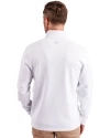 Seattle Seahawks Mono Cutter & Buck Traverse Stretch Eco Quarter Zip Mens Pullover White Back Thumbnail Image