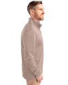 New York Giants Mono Cutter & Buck Traverse Stretch Eco Quarter Zip Mens Pullover Mushroom Side Thumbnail Image