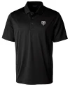 Chicago Bears Mono Cutter & Buck Prospect Eco Textured Stretch Recycled Mens Short Sleeve Polo Black Mannequin Thumbnail Image