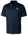 Chicago Bears Mono Cutter & Buck Prospect Eco Textured Stretch Recycled Mens Short Sleeve Polo Navy Blue Mannequin Thumbnail Image
