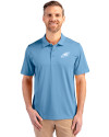 View image 1: Philadelphia Eagles Monochromatic Cutter & Buck Prospect Recycled Featherlight Stretch Mens Polo Atlas Light Blue Front