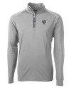 Chicago Bears Mono Cutter & Buck Adapt Eco Knit Stretch Recycled Mens Quarter Zip Pullover Polished Medium Gray Mannequin Thumbnail Image