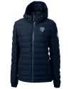 Chicago Bears Mono Cutter & Buck Mission Ridge Repreve® Eco Insulated Womens Puffer Jacket Navy Blue Mannequin Thumbnail Image