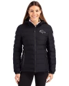 Denver Broncos Mono Cutter & Buck Mission Ridge Repreve® Eco Insulated Womens Puffer Jacket Black Front Thumbnail Image