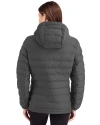 Denver Broncos Mono Cutter & Buck Mission Ridge Repreve® Eco Insulated Womens Puffer Jacket Elemental Grey Back Thumbnail Image