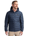 Denver Broncos Mono Cutter & Buck Mission Ridge Repreve® Eco Insulated Mens Puffer Jacket Navy Blue Front Thumbnail Image