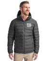 New York Giants Mono Cutter & Buck Mission Ridge Repreve® Eco Insulated Mens Puffer Jacket Elemental Grey Front Thumbnail Image