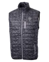 Chicago Bears Monochromatic Cutter & Buck Rainier Recycled Insulated Printed Puffer Mens Full Zip Vest Black Mannequin Thumbnail Image