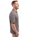 Tampa Bay Buccaneers Mono Cutter & Buck Virtue Eco Pique Stripe Recycled Mens Big and Tall Polo Black Side Thumbnail Image