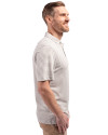 Tampa Bay Buccaneers Mono Cutter & Buck Virtue Eco Pique Stripe Recycled Mens Big and Tall Polo Polished Medium Gray Side Thumbnail Image
