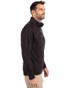 Philadelphia Eagles Mono Cutter & Buck Adapt Eco Knit Hybrid Recycled Mens Quarter Zip Black Side Thumbnail Image
