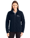 Denver Broncos Mono Cutter & Buck Cascade Eco Fleece Womens Full Zip Jacket Navy Blue Front Thumbnail Image
