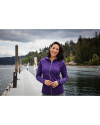View image 16: Cutter & Buck Mainsail Sweater-Knit Womens Full Zip Hooded Jacket College Purple Heather Lifestyle