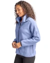 Chicago Bears Monochromatic Cutter & Buck Cascade Epic Comfort Recycled Sherpa Fleece Womens Full Zip Jacket Hyacinth/Navy Blue Side Thumbnail Image