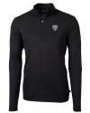 Chicago Bears Mono Cutter & Buck Virtue Eco Pique Recycled Quarter Zip Mens Big & Tall Pullover Black Mannequin Thumbnail Image