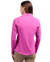 New Orleans Saints Mono Cutter & Buck Adapt Eco Knit Heather Recycled Womens Full Zip Gelato Heather Back Thumbnail Image
