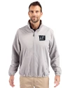 New York Giants Mono Cutter & Buck Charter Eco Recycled Mens Full-Zip Jacket Polished Medium Gray Front Thumbnail Image